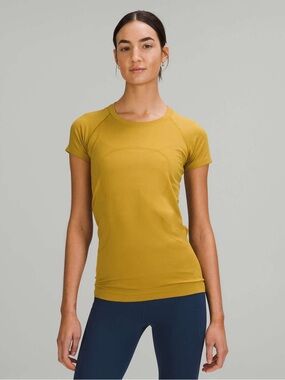 lululemon athletica Women’s Short-Sleeve Performance Tee in Mustard